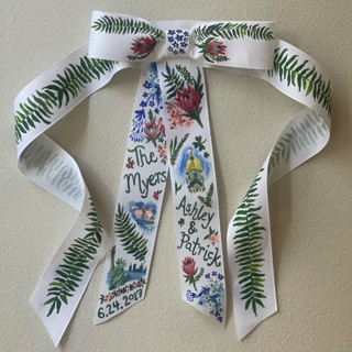 Personalized Hand-Painted Bouquet Bow by Ashley Myers